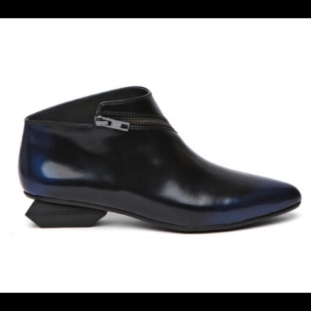 United Nude Rocky Lo Leather Bootie with Zipper Detail